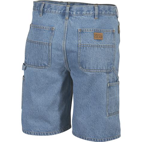 denim carpenter shorts for men.